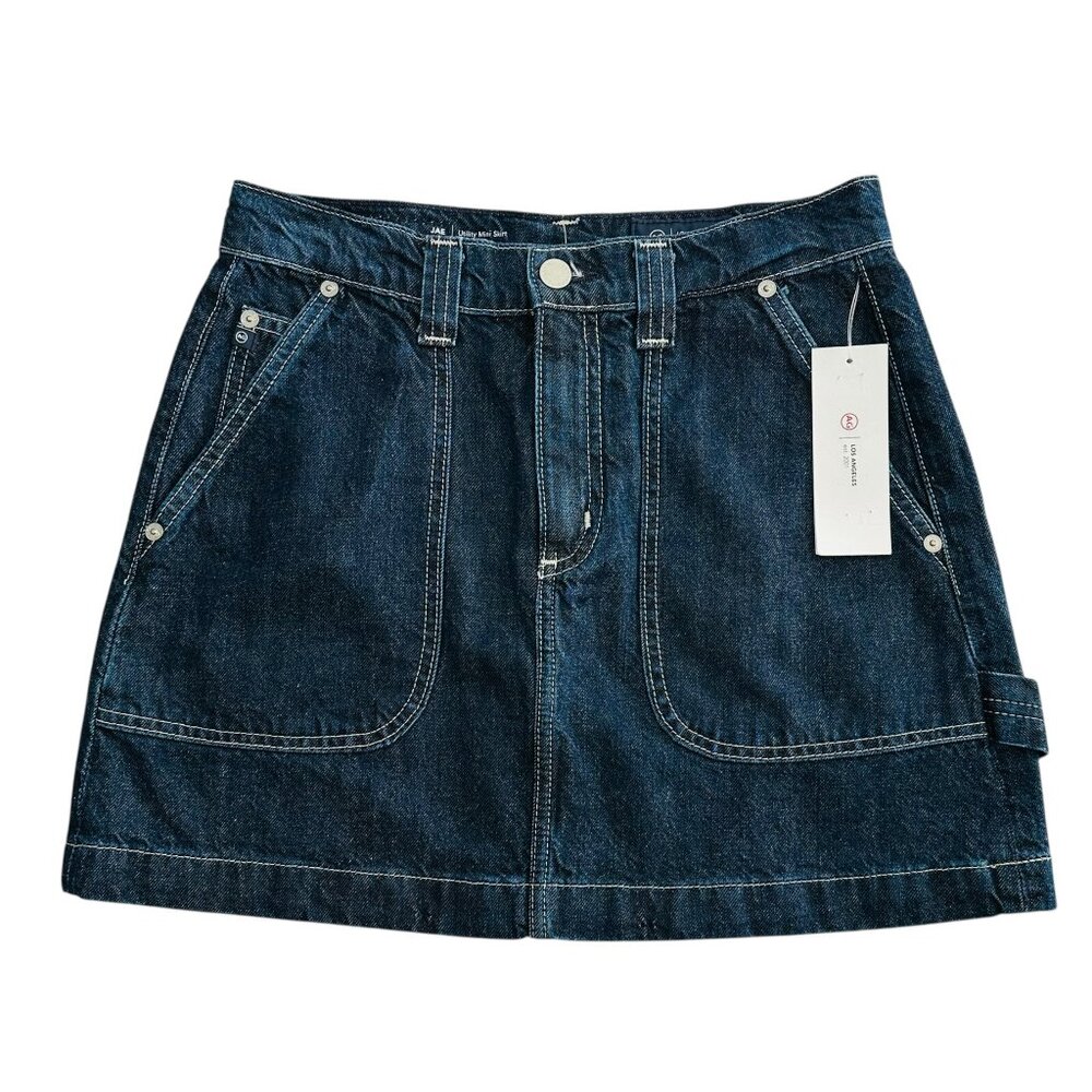 AG Adriano Goldschmied Women's Size 24 Fits 27 Waist Jae Utility Mini Jean Skirt